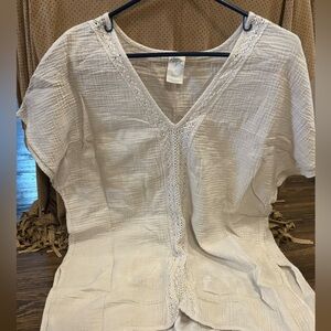 Kona Sol White V-Neck Swim Cover